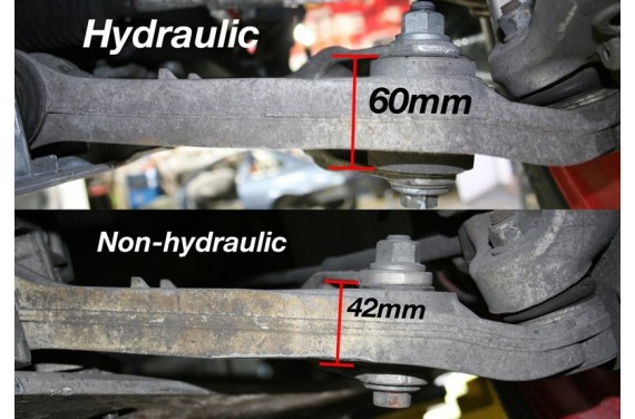 Bras suspension RSS réglables PORSCHE 997 CARRERA/S/4S/TURBO 2005, sys. hydraulique (LA PAIRE)