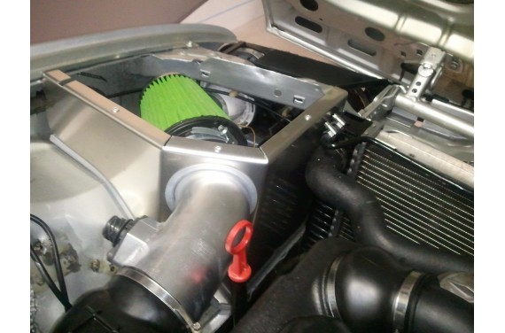 Boîte à air aluminium sur mesure MK6 filtre à air GREEN, réalisation sur votre véhicule dans notre atelier F-91940 LES ULIS