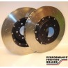 Disque pointé PFC sur bol pour Porsche 997 GT3 350x34 mm